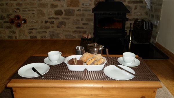 Tea by the wood burning stove